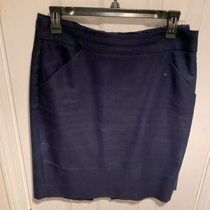 J Crew Factory Navy Ponte Pencil Skirt (size 4)